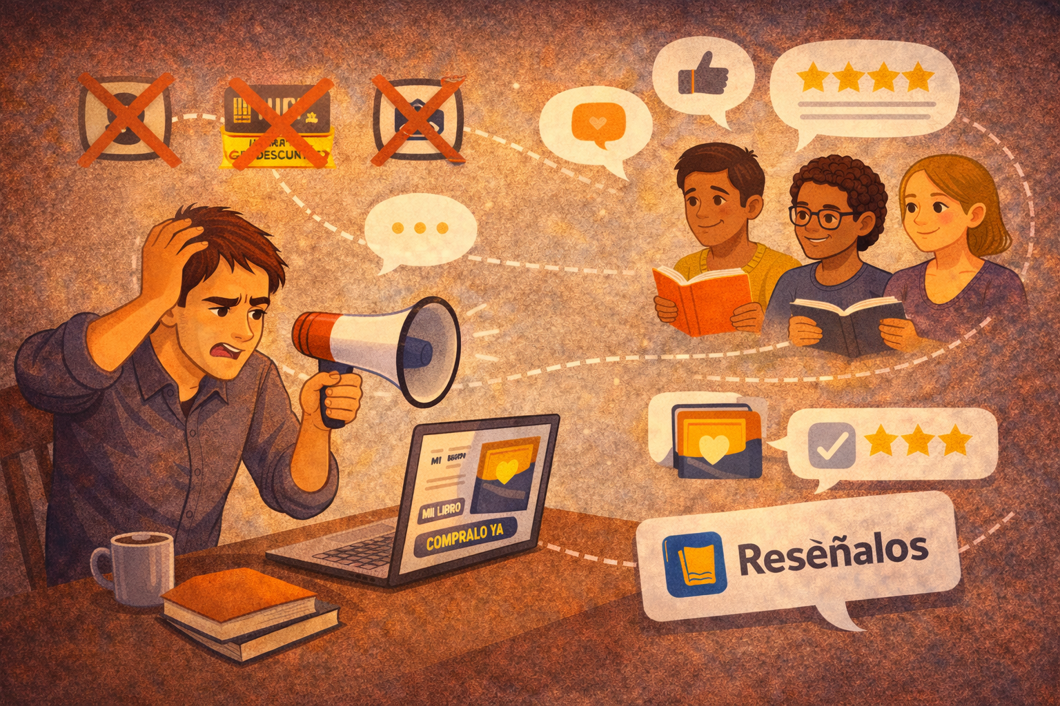 Cómo promocionar tu libro sin parecer desesperado ni publicitario