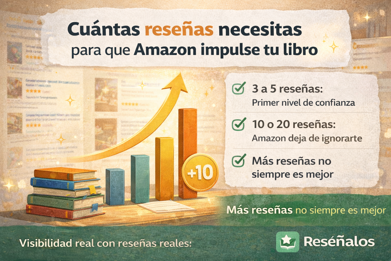 Cuántas reseñas necesitas realmente para que Amazon impulse tu libro